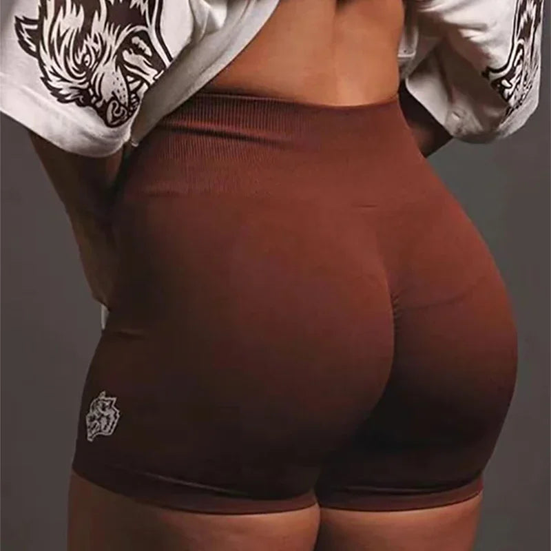 Darc Shorts Elastic Wolf Head Naked Sense Yoga Shorts