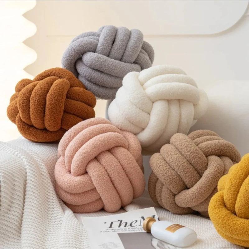 Aesthetic Knot Globe Plush Cushion