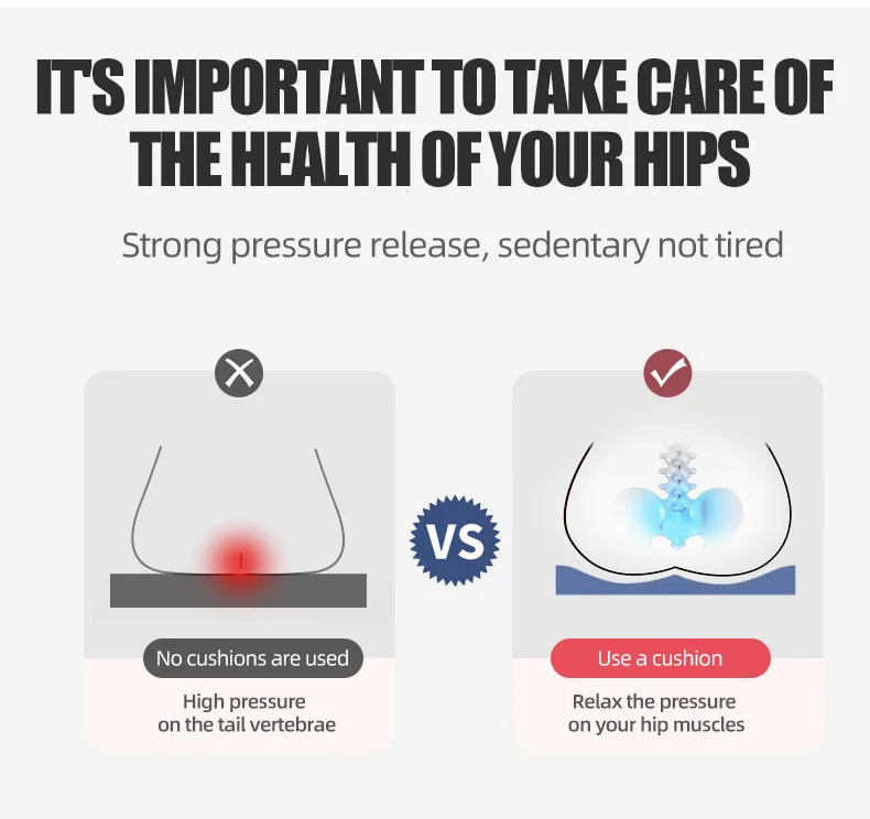 Ergonomic Memory Cotton Office Student Seat Cushion