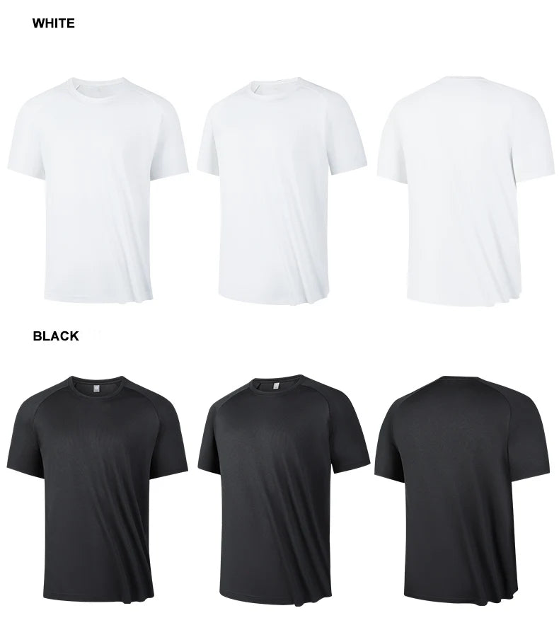 Men’s Breathable Quick-Dry Running Sports Fitness Short Sleeve T-Shirt
