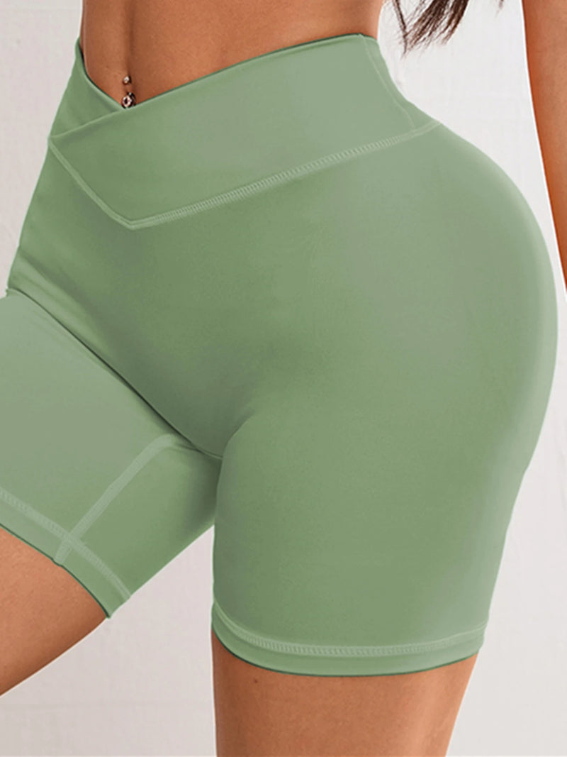 Women V Cross Waist Yoga Shorts