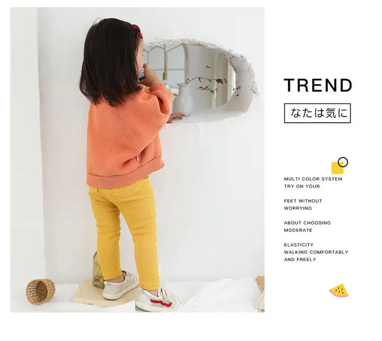 Cotton Leggings โ High Waist Infant -Sizes 9-24 mo. & Sizes 3- 6