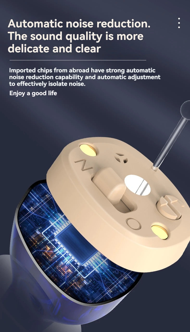 ITE Elderly Hearing Aid Rechargeable Deaf Digital Display Wireless Hearing Amplifier