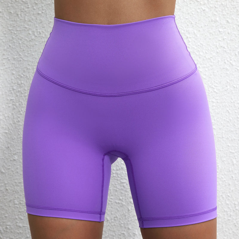 Solid Color Women’s High Waist Fitness Shorts