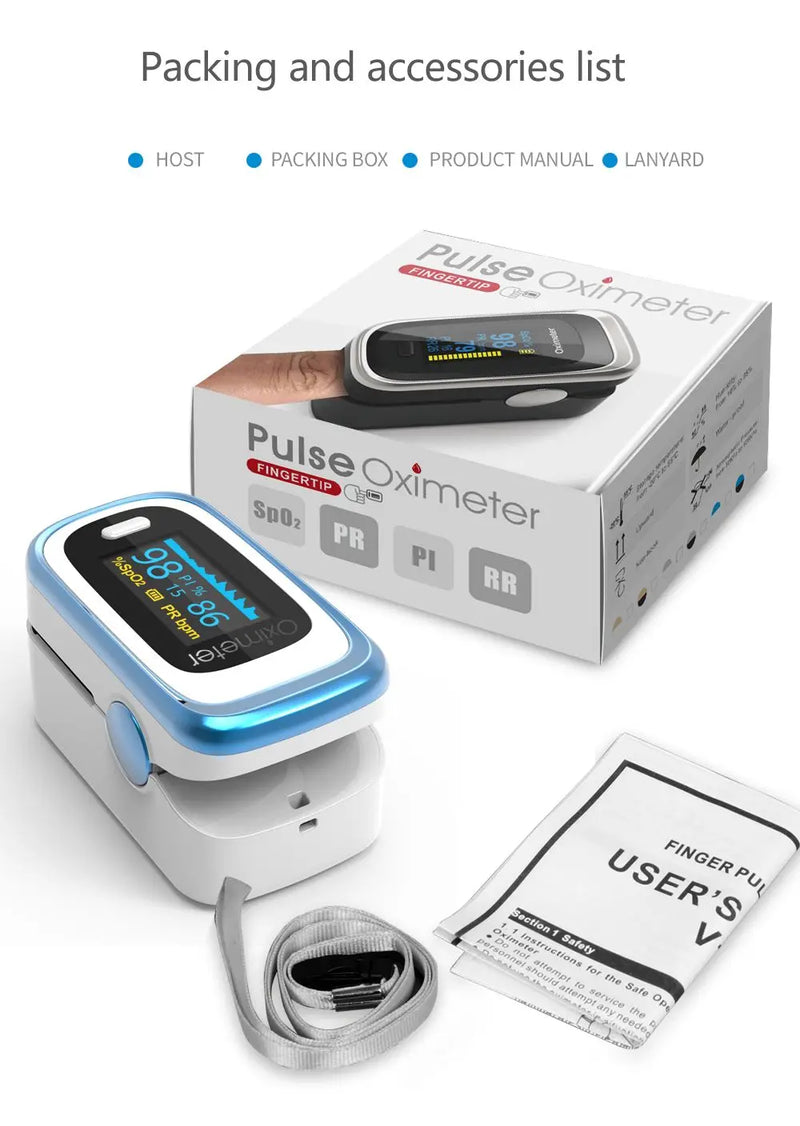 Medical Finger Pulse Fingertip OLED Portable Oximeter