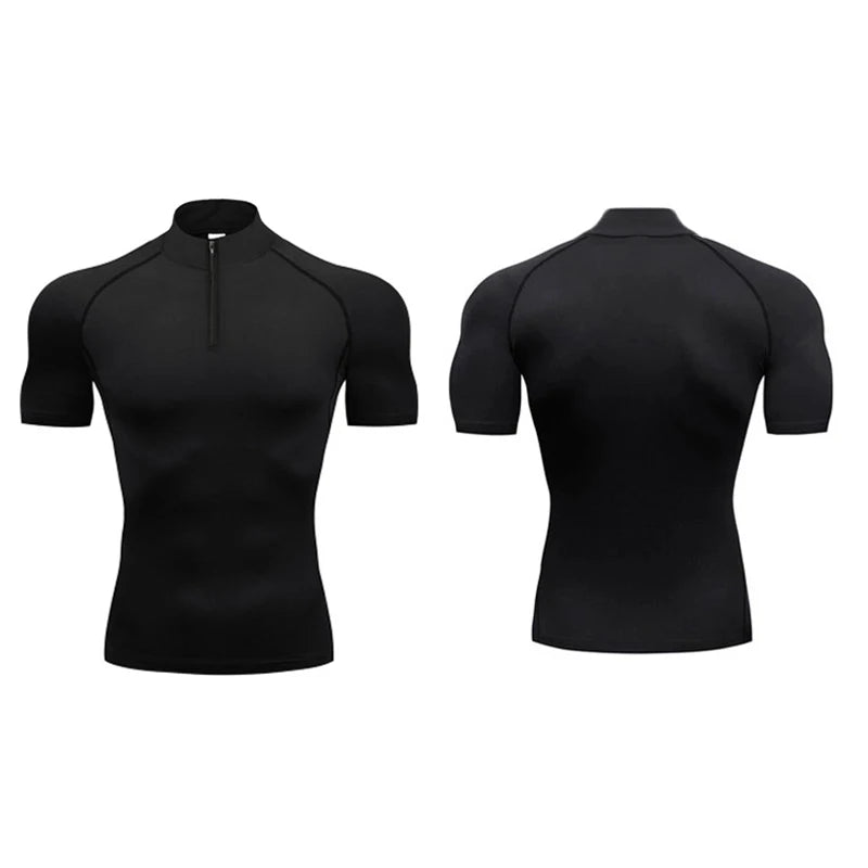 Men Compression Running Short Sleeve T-shirt
