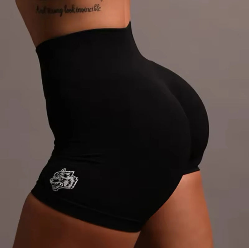 Women’s Seamless Yoga Wolf Gym Shorts