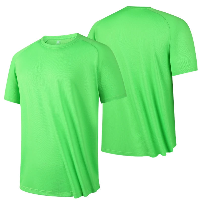 Men’s Breathable Quick-Dry Running Sports Fitness Short Sleeve T-Shirt