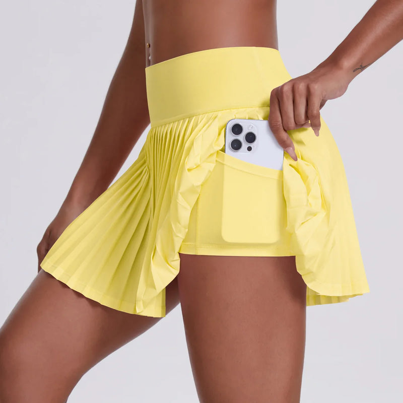 Summer Women’s Tennis Pleated Skirt with Inner Shorts