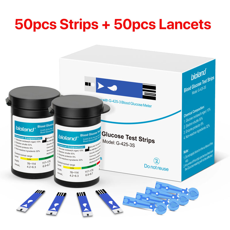 Bioland Blood Glucose Meter Test Strips and Lancets
