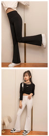 Girls’ High-Waisted Bootcut Leggings