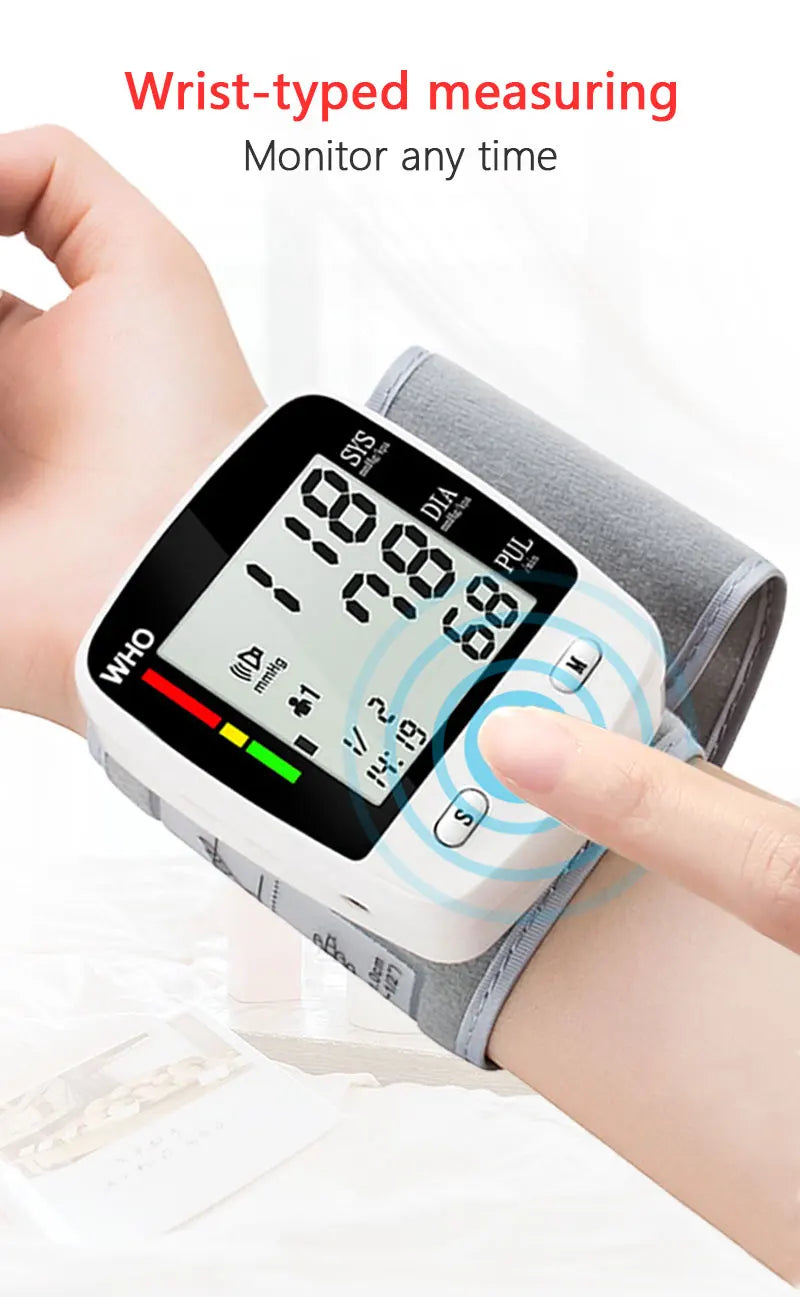 Rechargeable Digital Blood Pressure Monitor Wrist