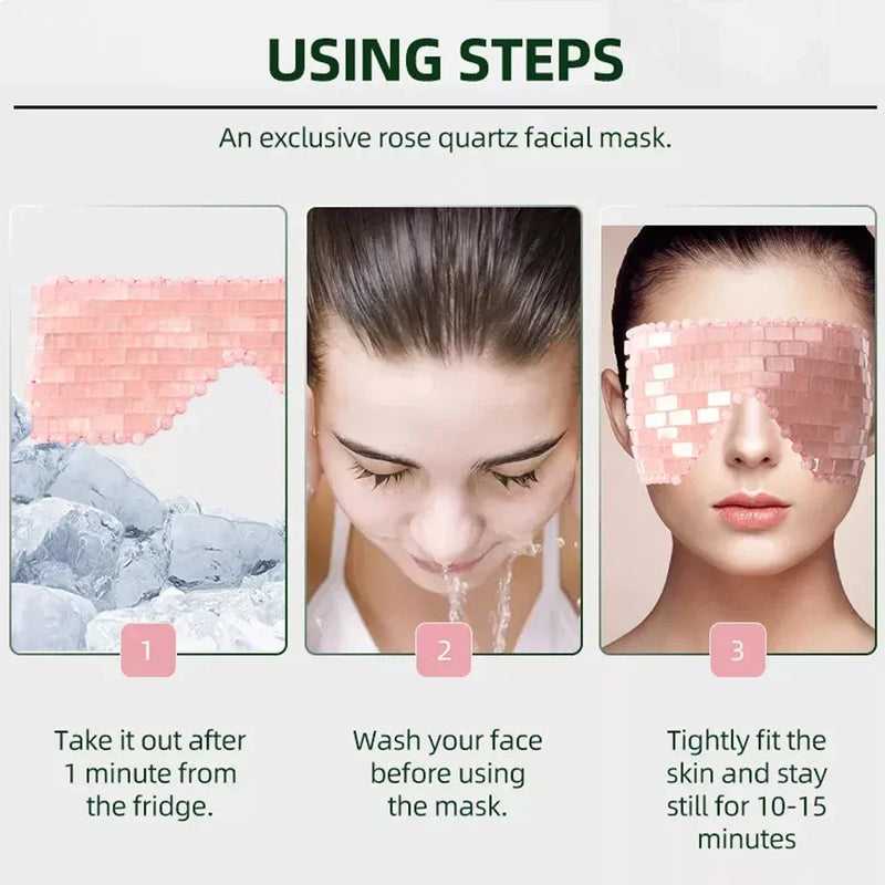 Natural Rose Quartz Eye Mask Massager