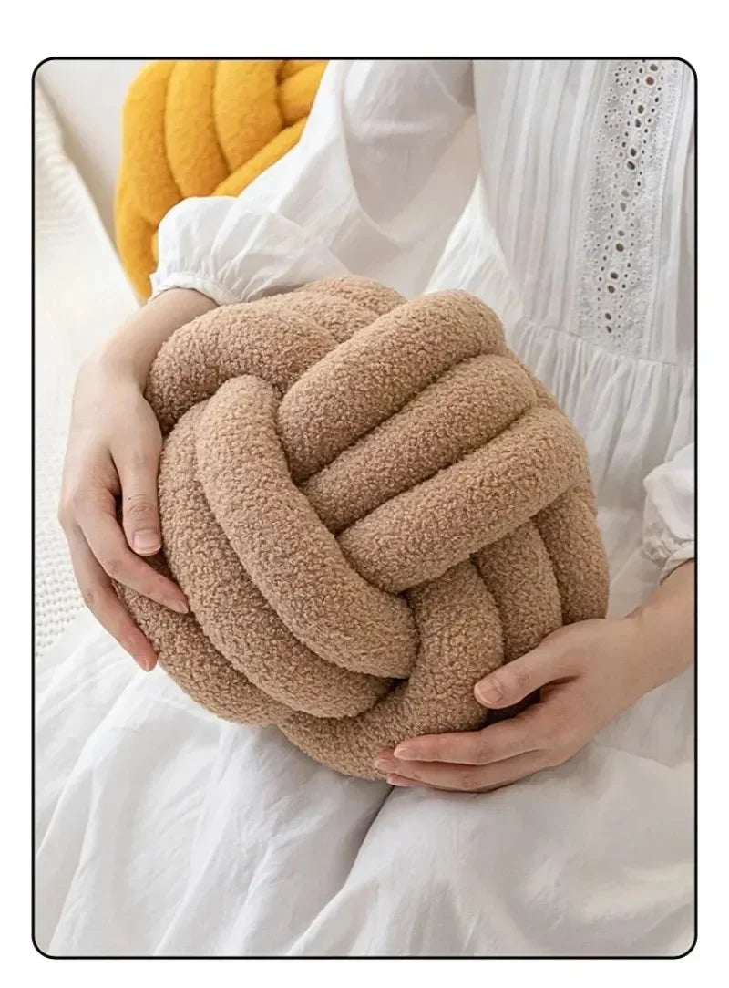 Aesthetic Knot Globe Plush Cushion
