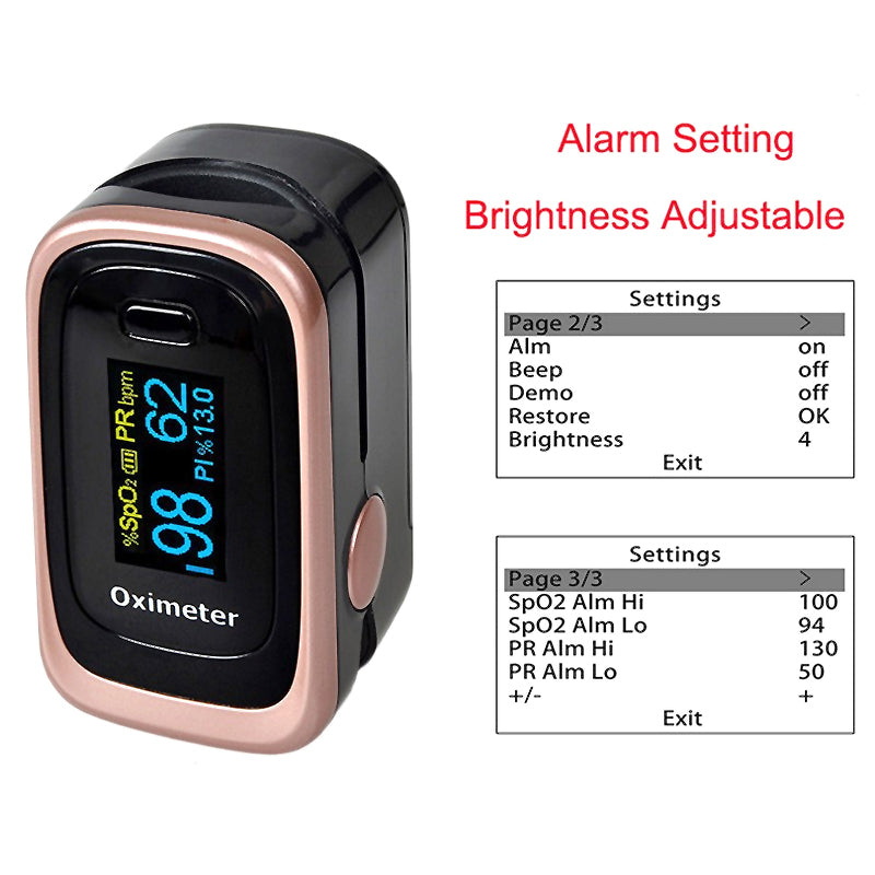 Medical Finger Pulse Fingertip OLED Portable Oximeter