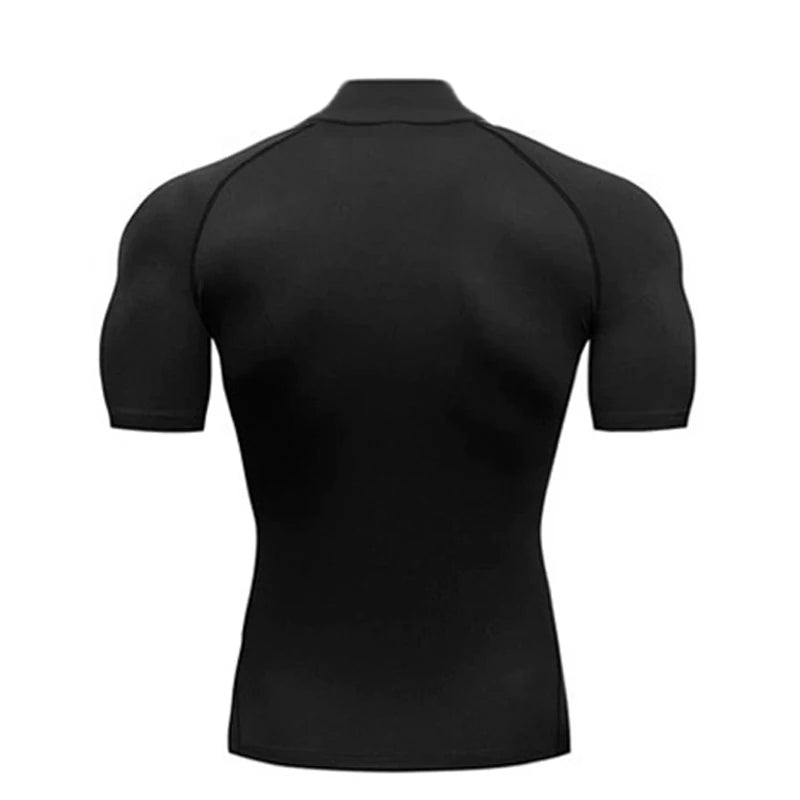 Men Compression Running Short Sleeve T-shirt