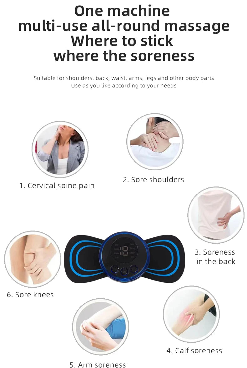 Rechargeable EMS Neck Massager β Smart Relief for Neck Pain & Tension