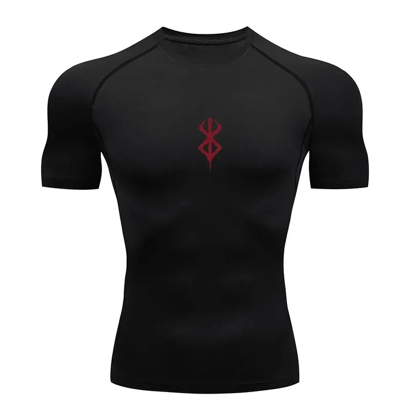 Men's Quick-Drying Breathable Elastic Short-Sleeved Compression Shirt