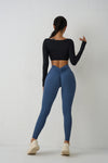 QINACTIVE Women’s Long Sleeve Yoga Crop Top