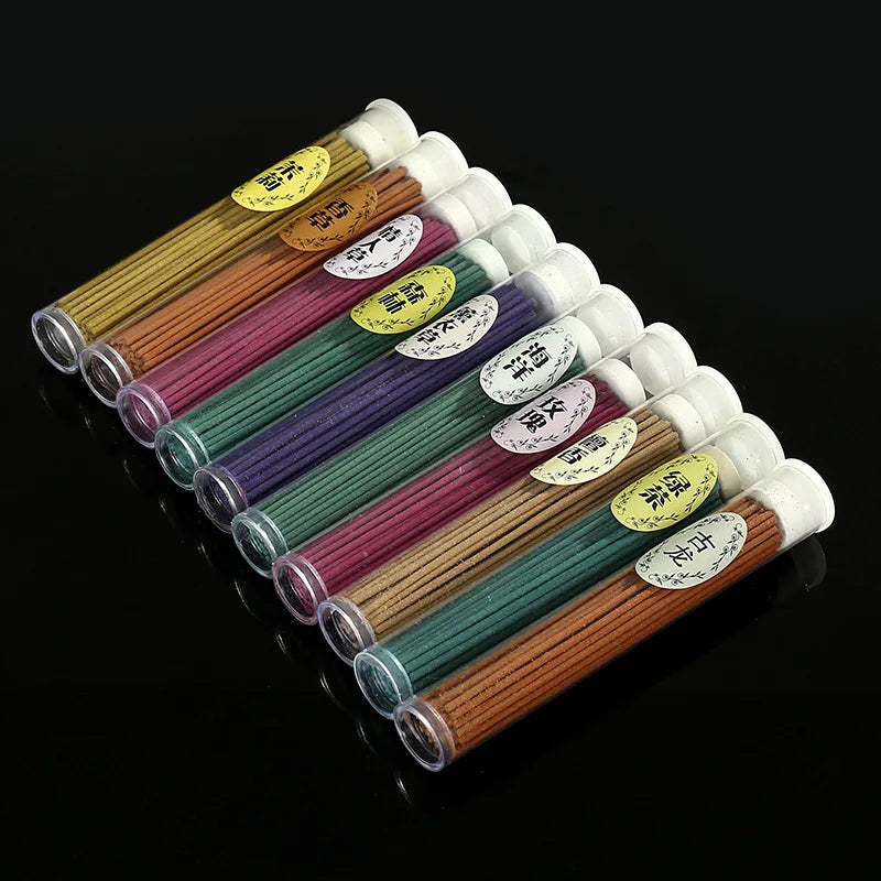 50Pcs/Box Natural Incense Sticks (Jasmine & Lavender Scented):