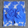 Seamless Tie Dye Push Up Yoga Shorts for Women: