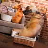 Soft Lifelike Animal Throw Pillow