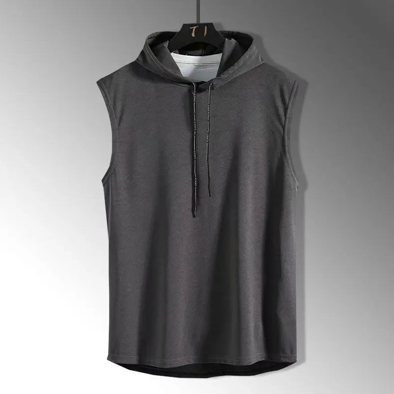 New Men’s Fashion Sportswear Hooded Sleeveless T-Shirt