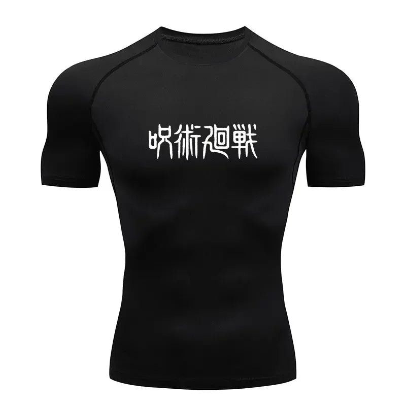 Men’s Summer Anime Jujutsu Kaisen Compression T-Shirt