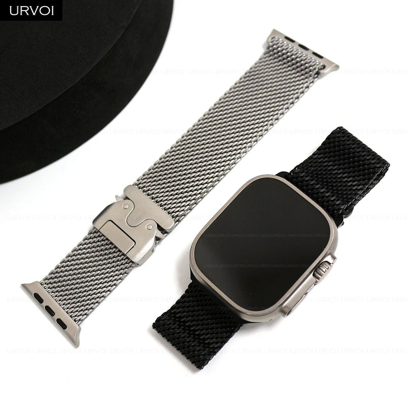 URVOI Titanium Milanese Loop for Apple Watch