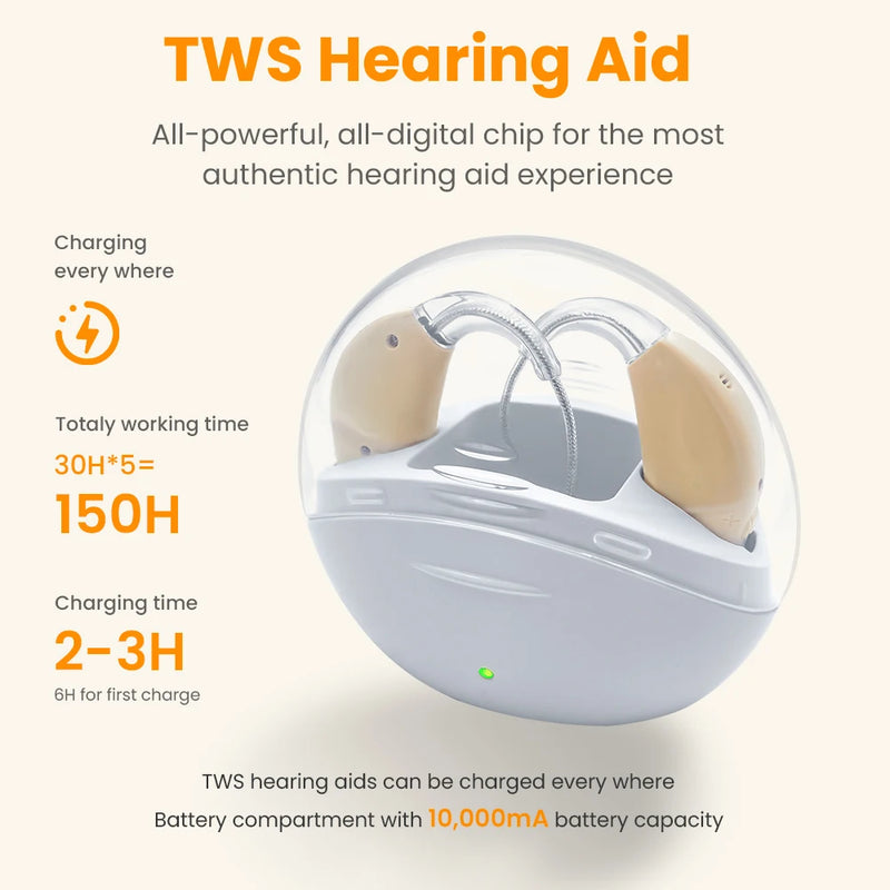 Rechargeable Portable Hearing Aid for the Elderly