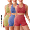 Yoga Set Gym Shorts Women Sport Bras and Workout Tops