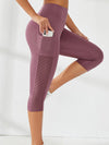 Women’s High Waist Calf-Length Yoga Pants with Side Pockets