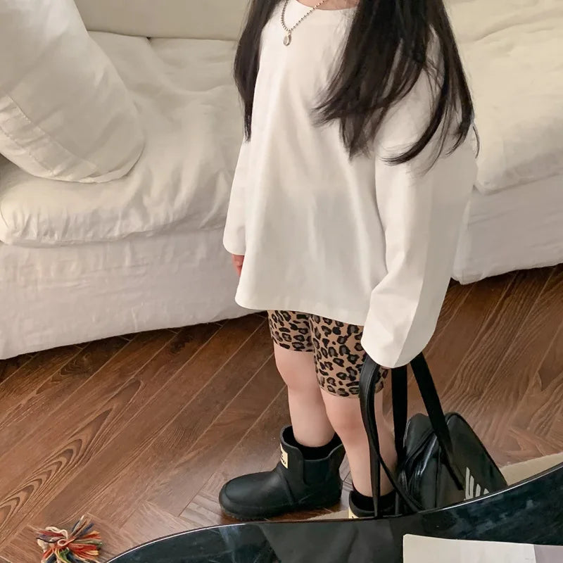 Girls’ Leopard Print Shorts Leggings
