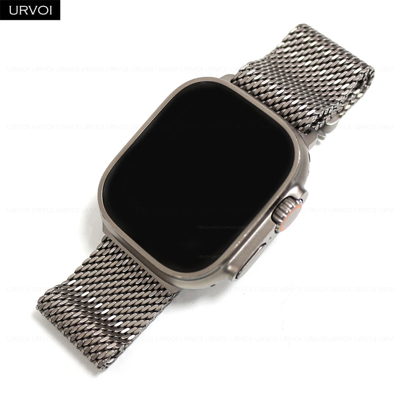 URVOI Titanium Milanese Loop for Apple Watch