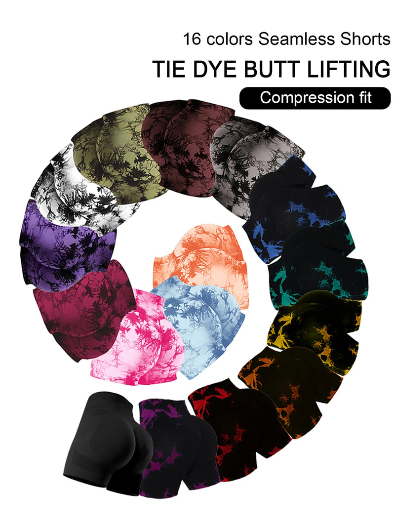Women's Butt-Lifting Tie Dye Shorts