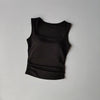 Women's Square Collar Fixed One-piece Sports Vest