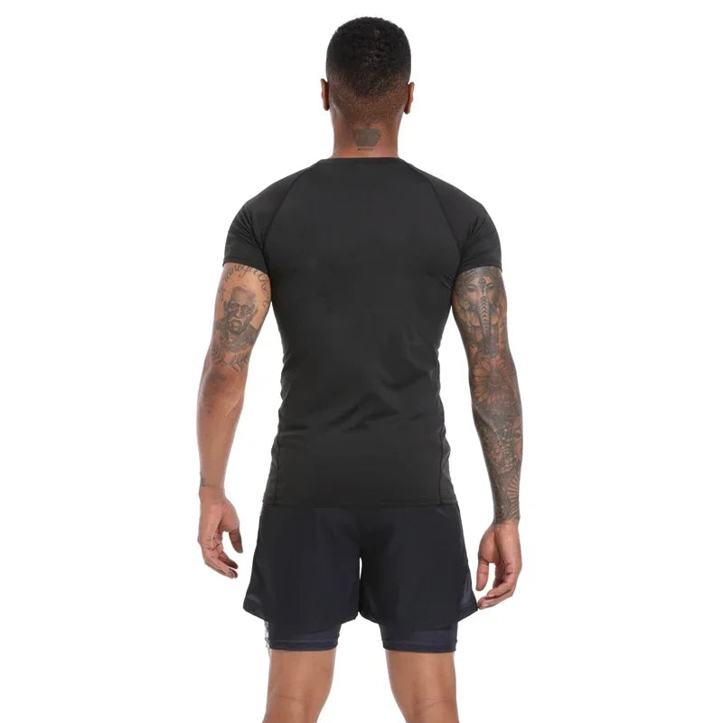 Men's Quick-Drying Breathable Elastic Short-Sleeved Compression Shirt