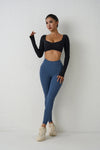 QINACTIVE Women’s Long Sleeve Yoga Crop Top