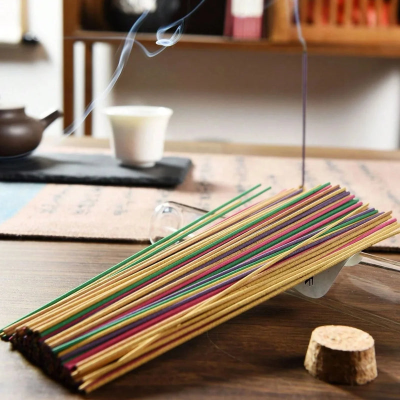 50Pcs/Box Natural Incense Sticks (Jasmine & Lavender Scented):