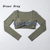 QINACTIVE Women’s Long Sleeve Yoga Crop Top