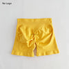 ARFTE Butt-Lifting Low Ribbed Elastic Band Seamless Yoga-Biker Shorts