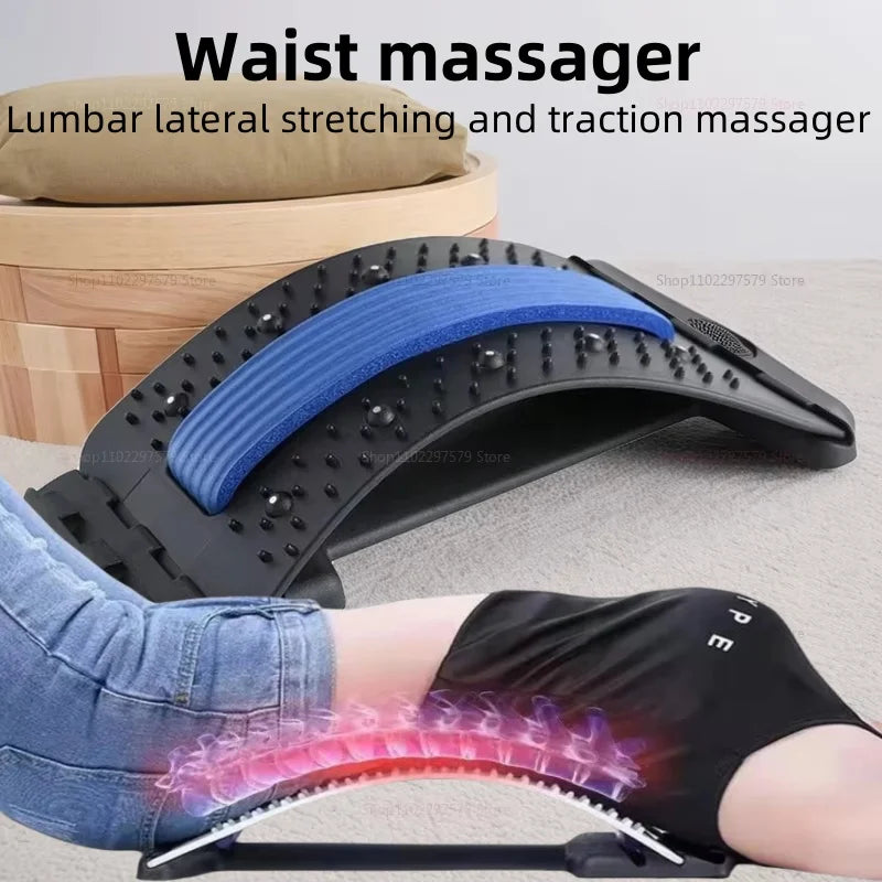 Lumbar Soothing Device To Relieve Pain Lumbar Stretcher Lumbar Massager Mat Yoga Fitness Pad Lumbar Vertebrae Back Corrector