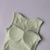 Women's Square Collar Fixed One-piece Sports Vest