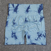 Seamless Tie Dye Push Up Yoga Shorts for Women: