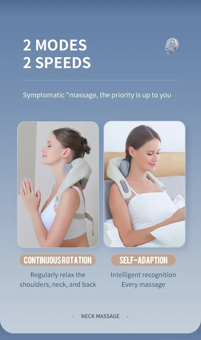 Wireless Neck & Back Massager ā Deep Relief for Neck, Shoulder & Trapezius Tension