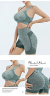 Yoga Set Gym Shorts Women Sport Bras and Workout Tops