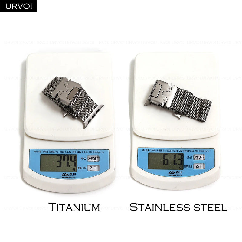 URVOI Titanium Milanese Loop for Apple Watch