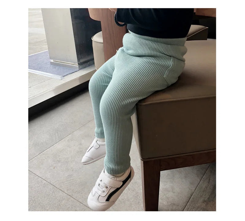 Cotton Leggings โ High Waist Infant -Sizes 9-24 mo. & Sizes 3- 6