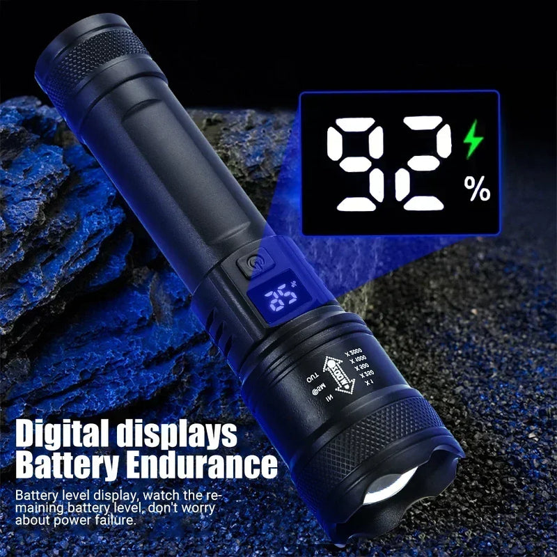 KDULIT High Power Rechargeable LED Flashlight: