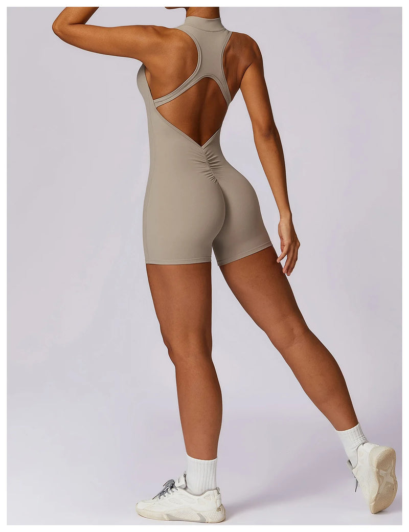 Women’s V-Back Scrunch Sports Jumpsuit